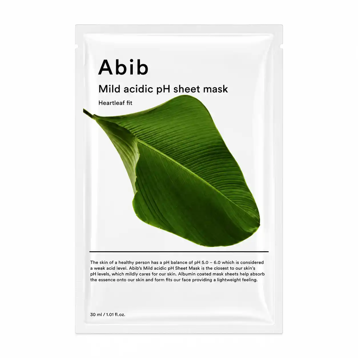 Mild Acidic pH Sheet Mask Heartleaf Fit 30ML